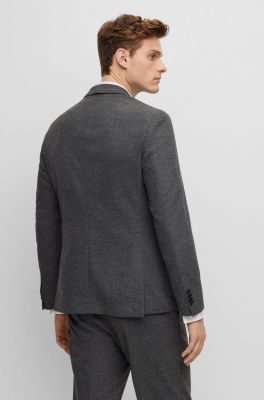 Hugo Boss Miesten Bleiseri, P-HANRY PERFORMANCE FLANNEL BLAZER AD Tummanharmaa