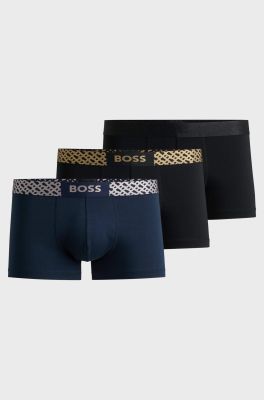 Hugo Boss Miesten Bokserit 3-Pack, 3P GIFT Musta