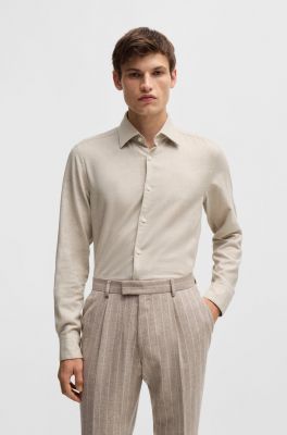 Hugo Boss Miesten Kauluspaita, C-HAL KENT CASUAL Vaalea Beige