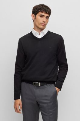 Hugo Boss miesten neule, BARAM-L V REG FIT Musta