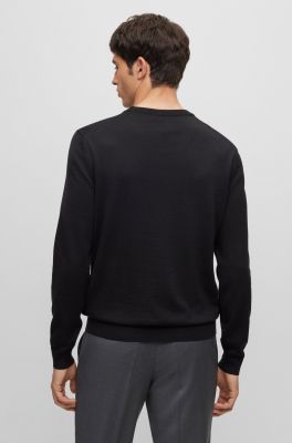 Hugo Boss miesten neule, BARAM-L V REG FIT Musta