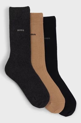 Hugo Boss Miesten Sukat 3-Pack, 3P RS GIFTSET UNI CC Musta