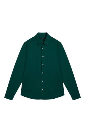 J.Lindeberg kauluspaita, COMFORT TENCEL SLIM SHIRT Vihreä