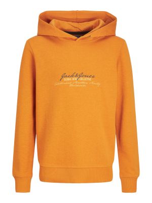 Jack and Jones junior huppari, JJGREAT B2S LOGO SWEAT HOOD Oranssi