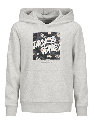 Jack and jones junior huppari, JJHAWAI SHAPE SWEAT HOOD Vaaleanharmaa