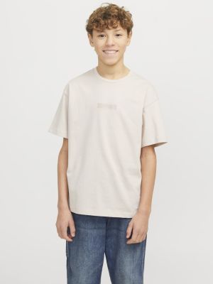 Jack and jones junior t-paita, JJTAKA TEE SS CREW NECK Beige