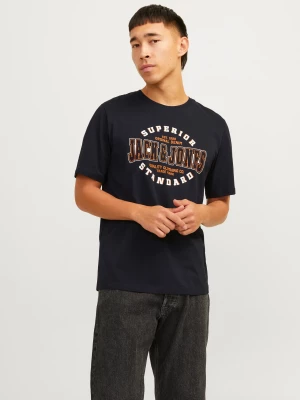 Jack and Jones Miesten T-paita, LOGO TEE SS O-NECK Black