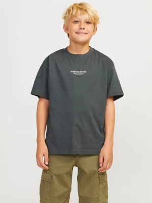 JACK&JONES JUNIOR lasten t-paita, JORVESTERBRO TEE SS CREW NECK Armeijanvihreä