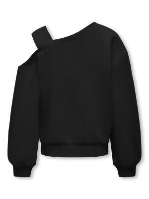 Kids Only Lasten Collegepaita, KOGSEEMA LS O-NECK OFFSHOULDER Musta