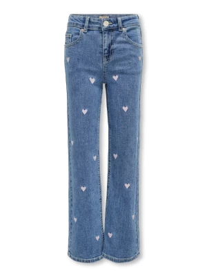 Kids Only Lasten Farkut, KOGJUICY WIDE LEG HEART JEANS Indigo