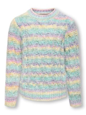 Kids Only neule, KOGJOLIE LS STRUCTURE O-NECK KNIT Monivärinen Kuosi