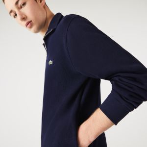 Lacoste Miesten Collegepaita, HIGH NECK ZIPPED MONOCHROME Tummansininen