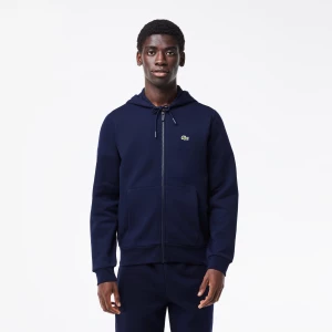 Lacoste Miesten Huppari, LACOSTE REGULAR FIT BRUSHED ZIPPERED Tummansininen