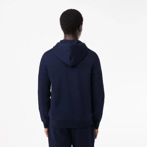 Lacoste Miesten Huppari, LACOSTE REGULAR FIT BRUSHED ZIPPERED Tummansininen