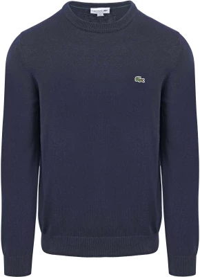 Lacoste miesten neulepusero, REGULAR FIT CREW NECK SWEATER Tummansininen