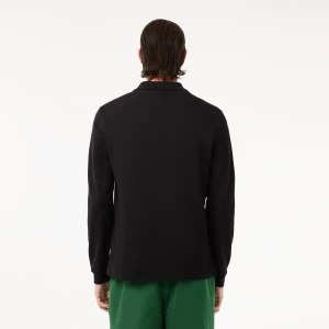 Lacoste Miesten Pikeepaita, LONG SLEEVED COTTON POLO Musta