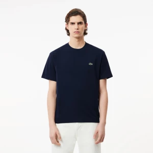 Lacoste Miesten T-Paita, MID WEIGHT COTTON JERSEY T-SHIRT NOS Tummansininen