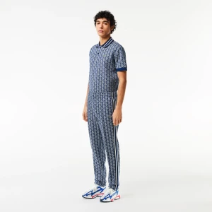 Lacoste Miesten Verryttelyhousut, MONOGRAM TRACK PANT Sininen Kuosi