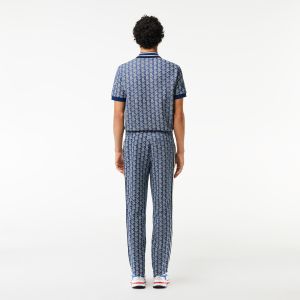 Lacoste Miesten Verryttelyhousut, MONOGRAM TRACK PANT Sininen Kuosi