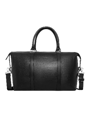 Les Deux laukku, LEATHER WEEKEND BAG Musta