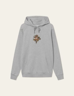 Les Deux Miesten Huppari, FIORE HOODIE Keskiharmaa