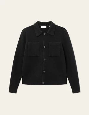 Les Deux Miesten Neuletakki, FISHER MILANO OVERSHIRT BLAZER Musta