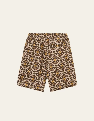 Les Deux Miesten Shortsit, HENDRIX AOP SHORTS Ruskea Kuosi