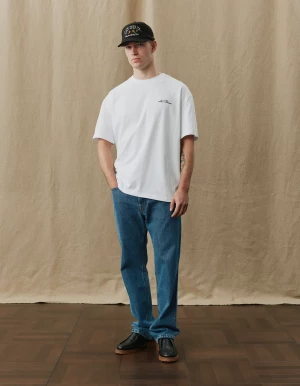 Les Deux miesten t-paita, CREW T-SHIRT RELAXED FIT Valkoinen