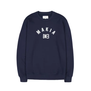 Makia Miesten Collegepaita BRAND SWEATSHIRT Tummansininen