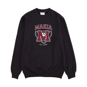 Makia Miesten Collegepaita, K UGLA SWEATSHIRT Musta