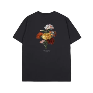 Makia miesten t-paita, FLOWER T-SHIRT RELAXED FIT Musta