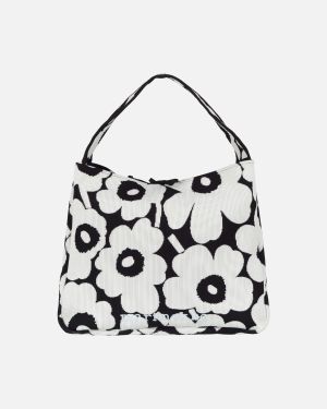 Marimekko naisten laukku, KNITTED BAG LARGE UNIKKO Mustavalkoinen