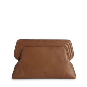 Markberg CLARA CLUTCH  Konjakinruskea