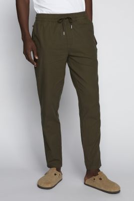 MATINIQUE housut, BARTON PANT LINEN COTTON Armeijanvihreä