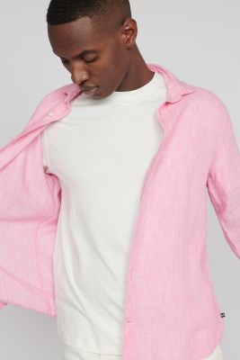 MATINIQUE Miesten Pellavapaita MARC SHORT LINEN Pinkki