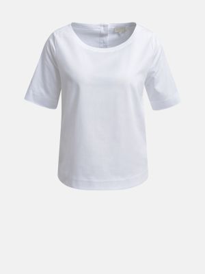 Milano Italy Naisten Pusero, BLOUSE PLAIN SS WHITE Valkoinen