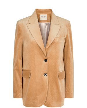 Mos Mosh Naisten Bleiseri, IVORY SOFT CORD BLAZER Vaalea Beige