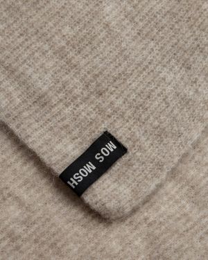 Mos Mosh Naisten Huivi, THORA KNIT SCARF Vaalea Beige