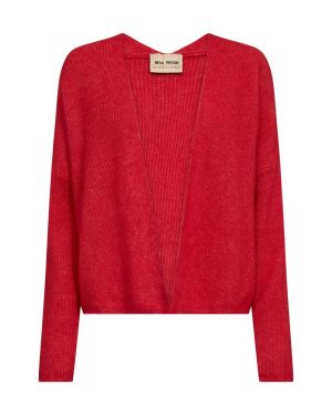 Mos Mosh naisten neuletakki, MMThora Relax Knit Cardigan Punainen