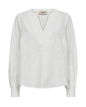 Mos Mosh naisten pusero, MMYEN SINA LACE BLOUSE Luonnonvalkoinen