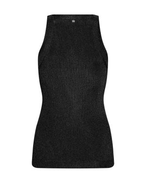 Mos Mosh Naisten Toppi, IMANJA KNIT TANK TOP Musta