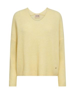 Mos Mosh neule, THORA V-NECK KNIT Keltainen