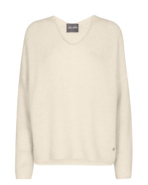 Mos Mosh neule, THORA V-NECK KNIT Luonnonvalkoinen