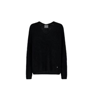 Mos Mosh neule, THORA V-NECK KNIT Musta