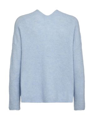 Mos Mosh neule, THORA V-NECK KNIT Vaaleansininen