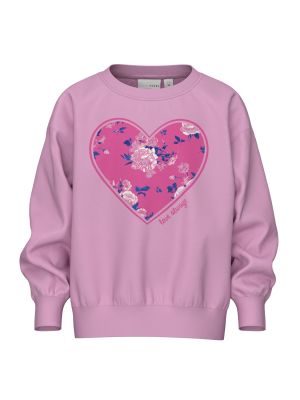 Name It lasten college, NMFVILOUI LS RLX SWEAT Vaaleanpunainen