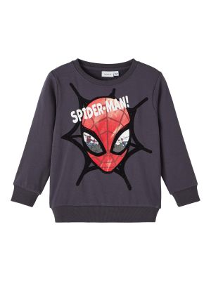 Name It lasten college, NMMSVENDE SPIDERMAN SWEAT Tumma Grafiitti