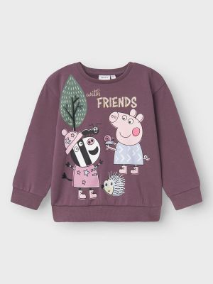 Name It Lasten Collegepaita, NMFORDI PEPPAPIG REG SWEAT Luumunpunainen