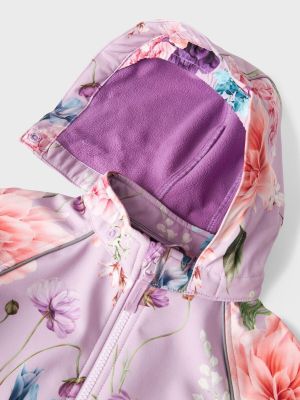 Name It Lasten Haalari, NMF ALFA08 SOFTSHELL SUIT MULTI FLOWER Liila