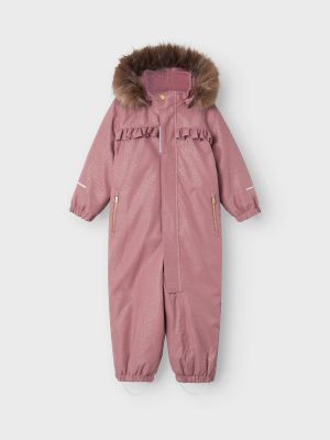 Name It Lasten Haalari, NMFSNOW10 SUIT FRILL GLITTER Vaaleanpunainen Kuosi